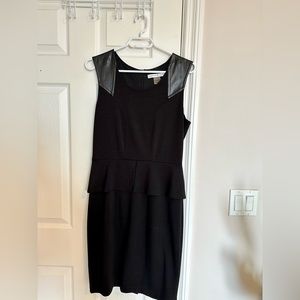 Bianca nygard dress, size medium, black with faux leather accents